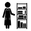 Organizing and Storage Advisor ｜ Housework ｜ Organizing ｜ Cleaning --Pictogram ｜ Free Illustration Material
