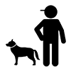 Dog Trainer ｜ Training ｜ Dog ｜ Family-Pictogram ｜ Free Illustration Material