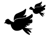 鳥 | ハト - ピクトグラム｜フリーイラスト素材