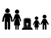 Tomb visit | Family | Thinking about the deceased --Pictogram | Free illustration material