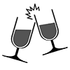Cheers ｜ Wine ｜ Anniversary ｜ Sake-Pictogram ｜ Free Illustration Material