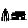 Divorce ｜ Leaving Home ｜ Cheating / Cause ｜ Husband-Pictogram ｜ Free Illustration Material