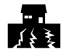 Cracks in the ground | Houses | Causes --Pictograms | Free illustrations