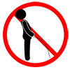 No standing piss-pictogram | Free illustration material