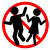 Dance here is prohibited --Pictogram ｜ Free illustration material