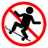 No skateboarding --pictogram ｜ Free illustration material