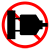 No charging --Pictogram ｜ Free illustration material