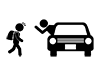 Kidnapper | Suspicious person | Call out --Pictogram | Free illustration material
