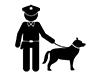 Police dog | Patrol | Incident-Pictogram | Free illustration material