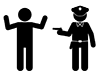 Criminal arrest | Police officer | Caught-pictogram | Free illustration material