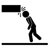Overhead caution with low ceiling --Pictogram ｜ Free illustration material