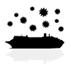 Passenger ship ｜ Virus ｜ Infection ―― Pictogram ｜ Free illustration material