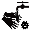Prevention ｜ Hand wash ｜ Infection ―― Pictogram ｜ Free illustration material