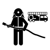 Firefighters | Fire Engines | Firefighters | Fires-Pictograms | Free Illustrations