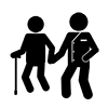 Occupational therapist / physiotherapist ｜ Assistance ｜ Nursing care ｜ Elderly people --Pictogram ｜ Free illustration material