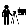 Land and House Surveyor ｜ Housing ｜ Real Estate ｜ Assessment-Pictogram ｜ Free Illustration Material
