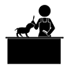 Trimmer ｜ Beauty ｜ Dog ｜ Cut-Pictogram ｜ Free Illustration Material