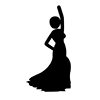 Flamenco ｜ Dance ｜ Dance ｜ Dress-Pictogram ｜ Free Illustration Material