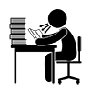 Speed ​​reading / shorthand ｜ Books ｜ Reading ｜ Time saving --Pictogram ｜ Free illustration material