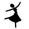 Ballet ｜ Dance ｜ Dancing ｜ Elegance --Pictogram ｜ Free Illustration Material