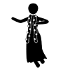 Hula Dance ｜ Dance ｜ Tradition ｜ Gorgeous --Pictogram ｜ Free Illustration Material