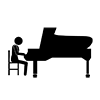 Piano ｜ Music ｜ Musical Instruments ｜ Performance-Pictogram ｜ Free Illustration Material