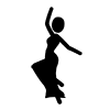Belly Dance ｜ Dance ｜ Lively ｜ Tradition ―― Pictogram ｜ Free Illustration Material
