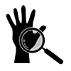 Palmistry ｜ Fortune ｜ Magnifying Glass ｜ Future --Pictogram ｜ Free Illustration Material