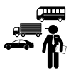 Operation manager ｜ Vehicles ｜ Transportation ｜ Schedule-Pictogram ｜ Free illustration material