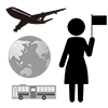 Travel Business Handling Manager --Pictogram ｜ Free Illustration Material