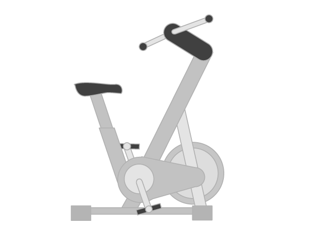 Exercise bike | Exercise equipment | In the room-Simple / Clip art / Icon / Illustration / Free / Black and white / Two colors / PNG Format: Transparent background