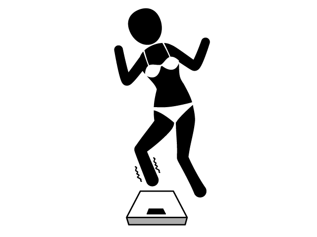 Weigh intimidatingly | Overeating | Fat--Simple / Clip art / Icon / Illustration / Free / Black and white / Two colors / PNG Format: Transparent background