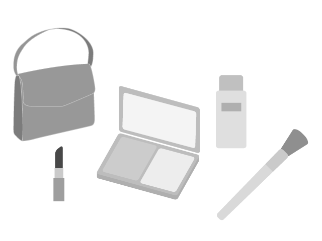 Cosmetics | Beauty-Simple / Clip Art / Icon / Illustration / Free / Black and White / Two Colors / PNG Format: Transparent Background