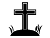 墓地 | 十字架 - ピクトグラム｜フリーイラスト素材