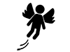 Angel | Going to Heaven --Pictogram | Free Illustration Material