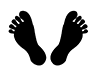 Dead | Sole of the foot --Pictogram | Free illustration material