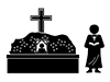 葬儀 | 故人との別れ | 神父 - ピクトグラム｜フリーイラスト素材