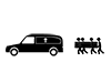 霊柩車 | 故人を運ぶ | 葬儀 - ピクトグラム｜フリーイラスト素材
