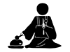 Abbot | Buddhist priest | Osho-san --Pictogram ｜ Free illustration material
