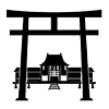 Shrine ｜ Wedding ｜ Torii ｜ Temple ―― Pictogram ｜ Free illustration material