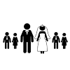 Newlyweds | Grooms | Bride | Couples-Pictograms | Free Illustrations