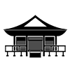 神社｜和風｜賽銭箱｜寺 - ピクトグラム｜フリーイラスト素材