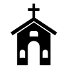キリスト教式｜チャペルウエディング｜教会｜大聖堂 - ピクトグラム｜フリーイラスト素材