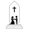 Cathedral ｜ Chapel ｜ Church ｜ Ceremony --Pictogram ｜ Free Illustration Material