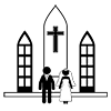 Chapel Wedding ｜ Christian Ceremony ｜ Ceremony ｜ Marriage-Pictogram ｜ Free Illustration Material