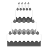 Wedding cake ｜ Wedding ｜ Strawberry ｜ Classic --Pictogram ｜ Free illustration material