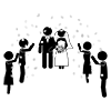 Blessing ｜ Friends ｜ Wedding ｜ Wedding-Pictogram ｜ Free Illustration Material