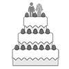 Wedding cake ｜ Strawberry ｜ Doll ｜ Couple-Pictogram ｜ Free illustration material