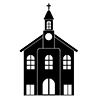 チャペル｜教会｜十字架｜大聖堂 - ピクトグラム｜フリーイラスト素材