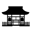 Shrine ｜ Building ｜ Historical ｜ Japanese style --Pictogram ｜ Free illustration material